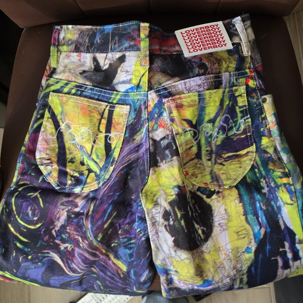 Charles Jeffrey Loverboy artsy paint jeans, size 28 - Picture 5 of 7